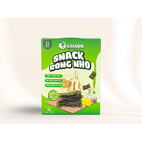 Snack rong nho dinh dưỡng Okinawa - Vị bơ tỏi - Hộp 18gr
