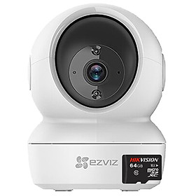 Camera IP Wifi Ezviz C6N (CV246 with Lan port) + Thẻ nhớ Hikvision 64GB - Hàng chính hãng