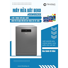 Máy Rửa Chén Beko DEN48520X , 15 bộ - Hàng chính hãng