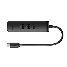 Ugreen UG10917CM416TK USB Type C 2.0 sang 3 * USB 3.0 + Lan 10/100 Mbps nhựa ABS - HÀNG CHÍNH HÃNG