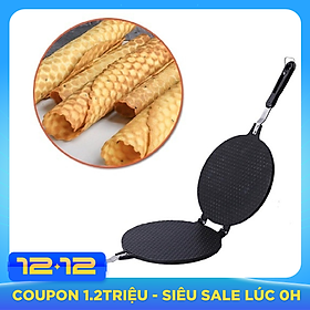 Khuôn Làm Bánh Ốc Quế Kẹp Cuốn Gang Chống Dính Loại Lớn Cao Cấp