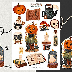 Hình ảnh Sticker sheet hallowen- chuyên dán, trang trí sổ nhật kí, sổ tay | Bullet journal sticker - unim054