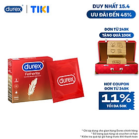 Bao cao su Durex Fetherlite Hộp 3 Bao