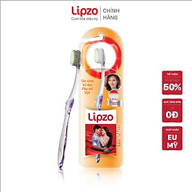 Bàn Chải Đánh Răng Lipzo Áo Dài Dành Cho Người Lớn Công Nghệ Chỉ Tơ Xoắn Kép Kháng Khuẩn Siêu Mảnh