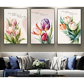 Mua bộ 3 tranh in UV giá sale xả hàng  mẫu cực đẹp  có ảnh thật đính kèm  Bộ 3 tấm 40*60*3tam chỉ 299k