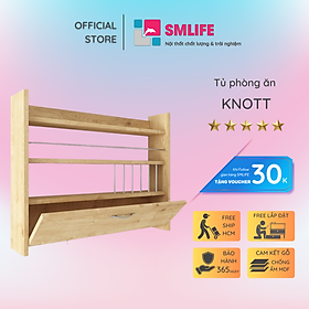 Kệ gỗ nhà bếp hiện đại SMLIFE Knott  | Gỗ MDF dày 17mm chống ẩm | D80xR15xC80cm