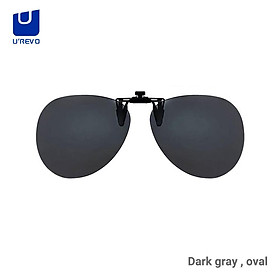 UREVO Polarized Glasses Clips Polarizing Sunglasses Night Vision Goggles TAC Lens Anti-UV Anti-glare 8g Lightweight