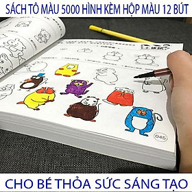 Hình ảnh Tô màu 5000 hình Tặng kèm 12 bút chì màu