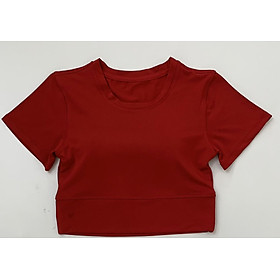 Áo Croptop Nữ Tập Thể Thao, Gym, Yoga - Áo Thun Croptop Kiểu Ôm Body Chất Thun Lạnh Co Dãn 4 Chiều Thoáng Mát