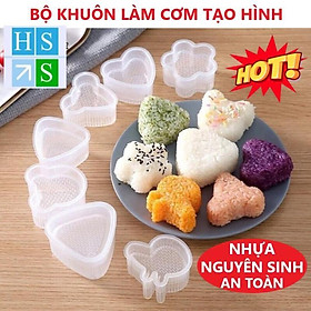 Mua ( Bán sỉ ) SET 07 Khuôn cơm BENTO ép tạo hình cơm nắm Sushi Origini mẫu đẹp nhựa nguyên sinh an toàn thực phẩm cho bé