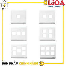 Mặt hạt công tắc lioa 1 lỗ, 2 lỗ, 3 lỗ, 4 lỗ, 5 lỗ, 6 lỗ vuông lắp âm tường hoặc lắp nổi loại mặt vuông