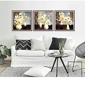Mua Tranh thêu chữ thập bình hoa nghệ thuật LV3091 - tự thêu