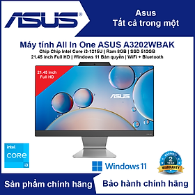 Mua Máy tính All In One PC ASUS A3202WBAK (Chip Intel Core i3-1215U | Ram 8GB | SSD 512GB | 21.45 inch Full HD | Windows 11 Bản quyền | WiFi + Bluetooth) - Hàng Chính Hãng