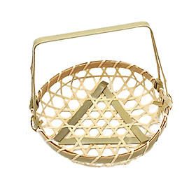 Woven Basket Multipurpose with Handle Bamboo Basket for Wedding Picnic Party