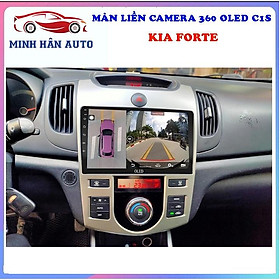 Bộ màn hình OLED C1S liền camera 360 cho xe KIA FORTE - man hinh oto chay android, camera cap le oto