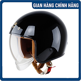 Nón bảo hiểm 34 Royal M139K - Kính âm - Đen - Trơn - Lót nón tháo rời - Hàng chính hãng - Bảo hành 12 tháng - Đen Bóng - M