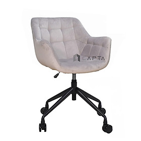 Hình ảnh Ghế làm việc  màu xám có bánh xe CE1022-F Nội thất Capta Ghế nệm nhung có thể điều chỉnh độ cao, Office Chair