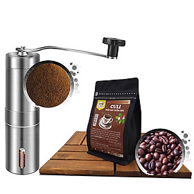 Mua Combo Gói Cà Phê CULI Nguyên Chất Đặc Biệt 300gr Dạng Hạt + Máy Xay Cà Phê Cầm Tay - Coffee New