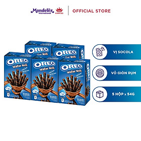 Combo 5 Hộp Bánh Quế OREO Vị Socola 5x54g