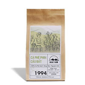 Hình ảnh Cà Phê Phin Cầu Đất (Arabica & Robusta) Rang Xay Mộc Sạch Nguyên Chất Chuẩn Gu Người Việt - Túi 250Gr (Dạng Bột)