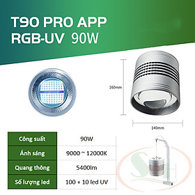Đèn led lon Week RGB T series T70 / T90 Pro rọi mini rocket led UV bể cá tép thủy sinh