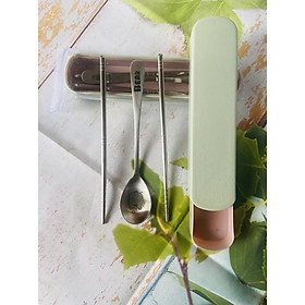 Mua - Bộ Đũa  Thìa văn phòng 100% Inox