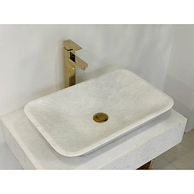 LAVABO ĐÁ TỰ NHIÊN - LAVABO CHỮ NHẬT VÁT CẠNH - BST55