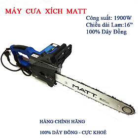 Hình ảnh Máy cưa xích dùng điện MATT405-3 cực khỏe  - Bảo hành 6 tháng