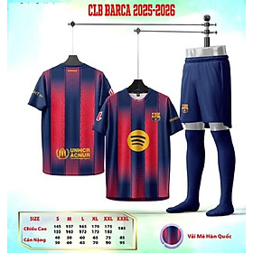 Bộ Quần Áo Bóng Đá Người Lớn - Barca ( Vải Mè )