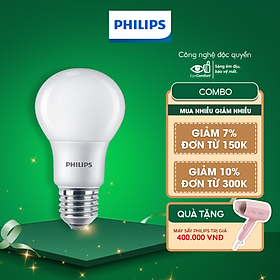 Bóng đèn PHILIPS LEDBULB Mycare A60 -Công suất (4W,6W,8W,10W,12W)  - 4W - Ánh sáng Trắng (6500K)