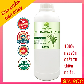 Tinh dầu Sả Chanh nguyên chất Mộc Mây - Xuất khẩu Châu Âu, xông phòng, khử mùi, thơm phòng, đuổi muỗi, thư giản