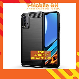 Ốp lưng cho Xiaomi Redmi 9T Note 9 4G dẻo Carbon phay xước chống sốc chống vân tay