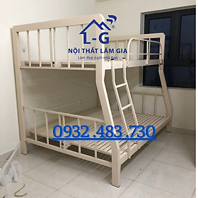 Mua Giường sắt 2 tầng trẻ em hộp vuông 4x8 kích thước 1m4x1m6 Dài 2m