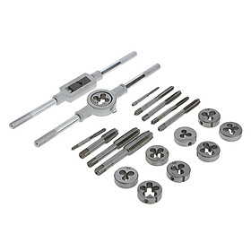 Metric Tap and Die Set Carbon Steel Thread Tool M3 to M12 with Storage Case