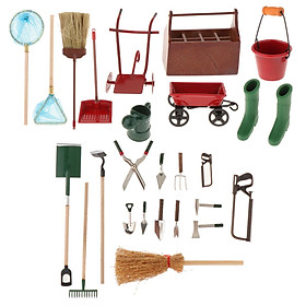 25x mini tools Set Dollhouse Accessories Multi Tool Miniature Gardening Tools