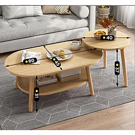 Mua Bàn 2 tầng + Bàn tròn làm bàn sofa phòng khách  bàn cafe phong cách hiện đại