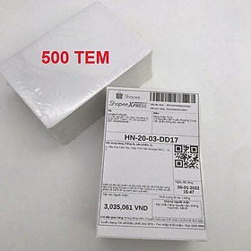 5 cuộn decal in tem mã vạch đơn hàng 100x150 (TEM XẤP)