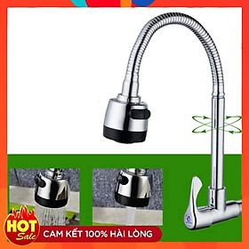 Mua Vòi rửa bát lạnh cắm tường dây xoắn 2 chế độ nước VRB 905