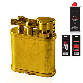 Mua Combo Hộp Qụet Bật Lửa Xăng Đá Z597 Chất Liệu Đồng Nguyên Khối Kiểu Dáng Cổ Điển Sang Trọng + Tặng Xăng  Bấc  Đá Chuyên Dụng Cho Bật Lửa Xăng Đá Cao Cấp