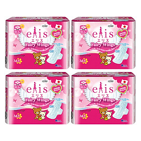Combo 4 Gói Băng Vệ Sinh Elis Fairy Wings RP 22.5cm (16 Miếng / Gói)