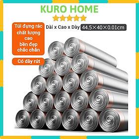 Mua Túi đựng rác có quai xách dây kéo dùng 1 lần 44.5x40x0.01cm KuroHome
