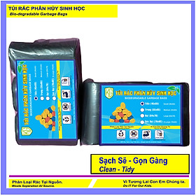 Mua Set 1100 cái ( 10 kí ) Túi Rác Cuộn PHÂN HỦY SINH HỌC - Màu Đen - Size Tiểu 45 * 55 CM - Kiều Gia