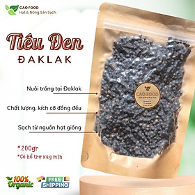 [200gr] Tiêu đen Đaklak CAO Food từ hạt tiêu được nuôi trồng xen canh cây cà phê - cam kết tiêu sạch tự nhiên