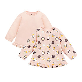 Áo sơ sinh Lullaby màu họa tiết hình gấu 18M (loại dày)