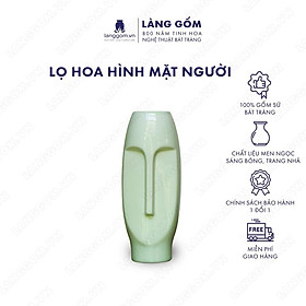 Mua Bình hoa  lọ hoa Gốm sứ Bát Tràng cao cấp Men ngọc lọ mặt dùng làm quà tặng  trang trí - Làng Gốm Bát Tràng