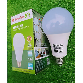Bóng đèn led buld tròn rạng đông công suất 15w ánh sáng 3000k - 6500k