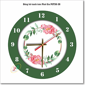 Mua Đồng hồ treo tường  đồng hồ tranh treo tường hoa  đồng hồ dạng tròn  đồng hồ độc lạ  đồng hồ treo phòng khách  phòng ngủ  nhà bếp  đồng hồ tranh quà tặng Phát Gia PGT38-38