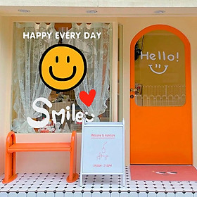 Mua HÌNH DÁN SMILES TRANG TRÍ GƯƠNG CỬA HÀNG CUTE