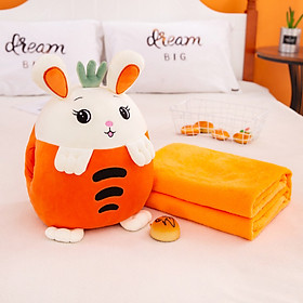 Mua Gối Mền 3 Trong 1 Bông Siêu Mềm Chuột Thỏ Mặc Yếm Trái Cây