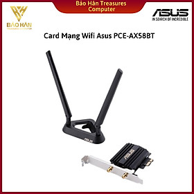 Card Mạng Wifi Asus PCE-AX58BT PCI-e a/b/g/n/ax3000 2.4GHz/5GHz 2402Mbps+574Mbps - Hàng Chính Hãng